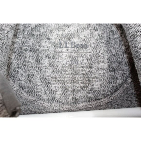 LL Bean Sweater Fleece Full Zip Jacket Pewter Size L Tall - Picture 4 of 9